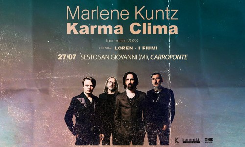 Marlene Kuntz: giovedi' 27 luglio live al Carroponte